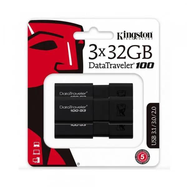 Флеш накопитель Kingston DT100G3 USB 3.0 32GB-3P