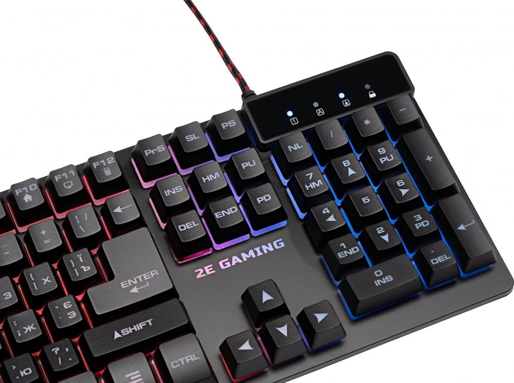 Клавиатура 2E GAMING KG280 LED USB Black UKR