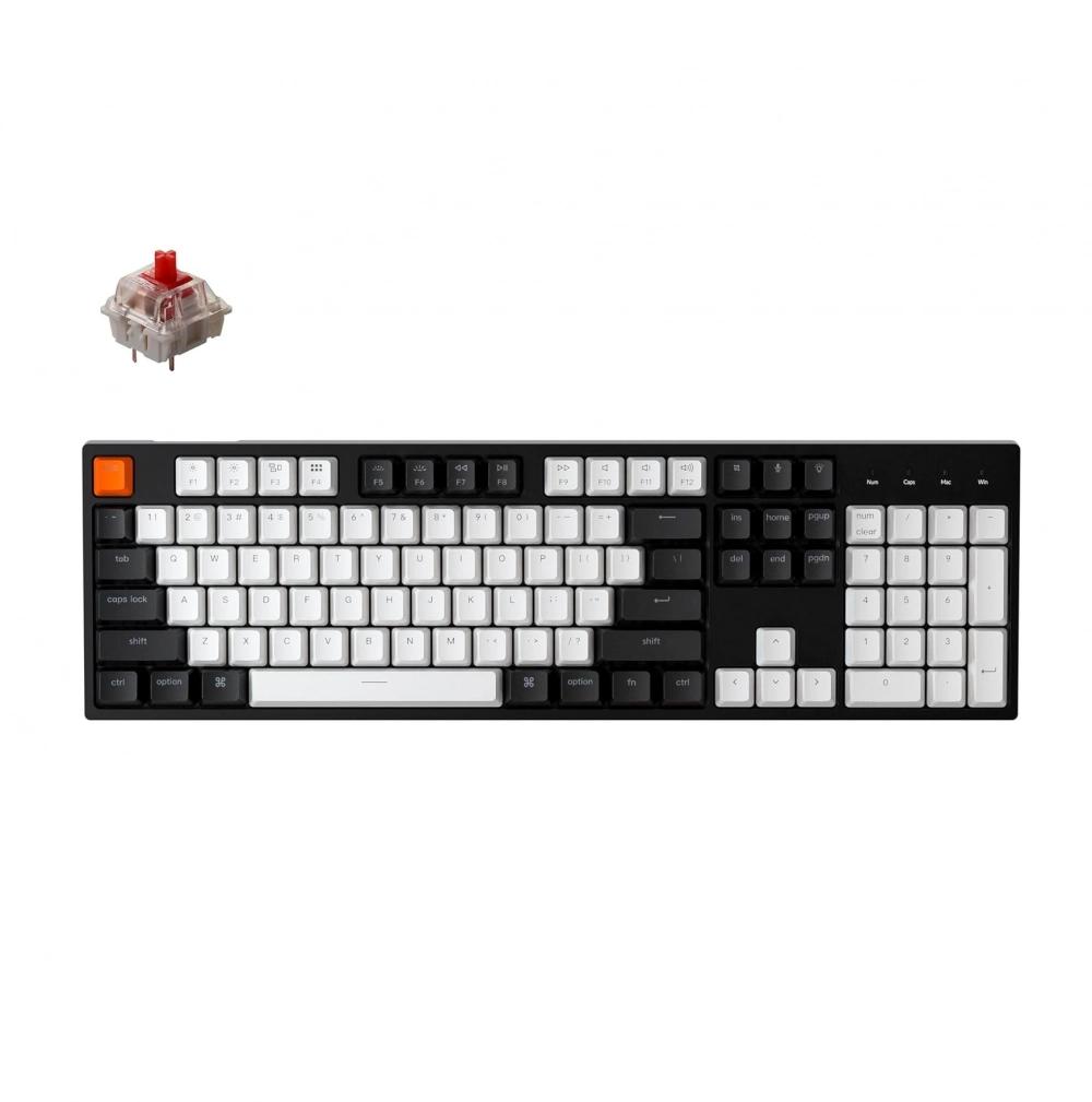 Клавиатура механическая Keyboard mechanical Keychron C2 104Key, Gateron G Pro Red, Hot-Swap, USB-A,
