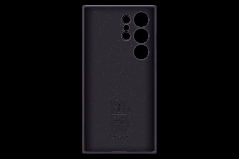 Оригинальный чехол Silicone Case для Galaxy S24 темно-фиолетовый