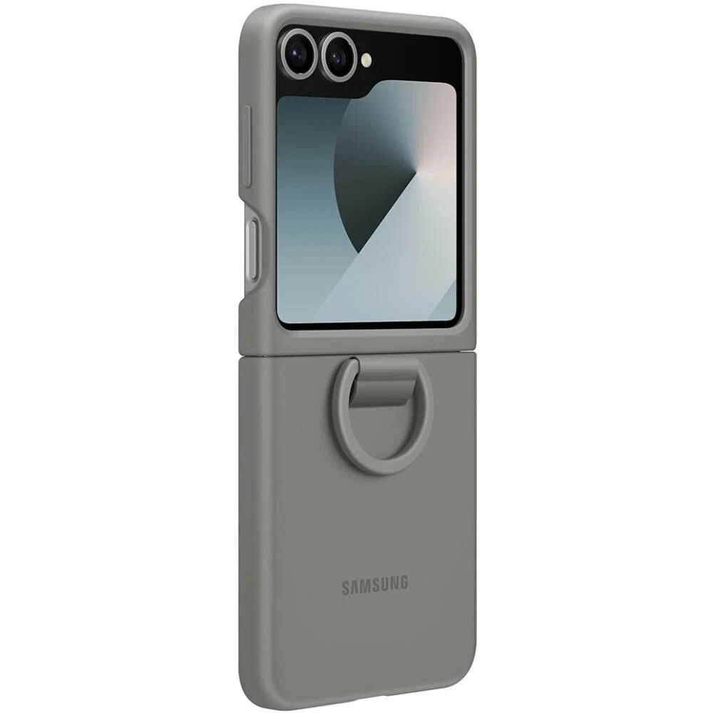 Оригинальный чехол чехол Silicone Case для Galaxy Flip 6 (серый)