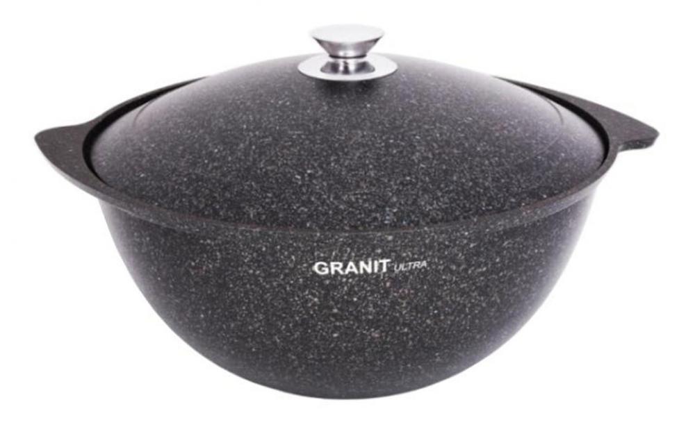 Казан Kukmara для плова 6л со крышкой АП линия Granit Ultra