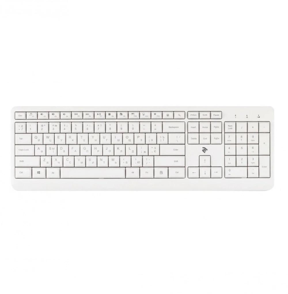 Клавиатура беспроводная 2Е Keyboard KS220 WL White