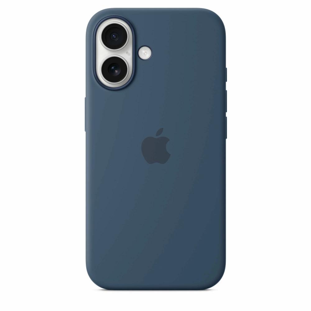 Оригинальный чехол для Iphone 16 Silicone Case with MagSafe (темно-синий)