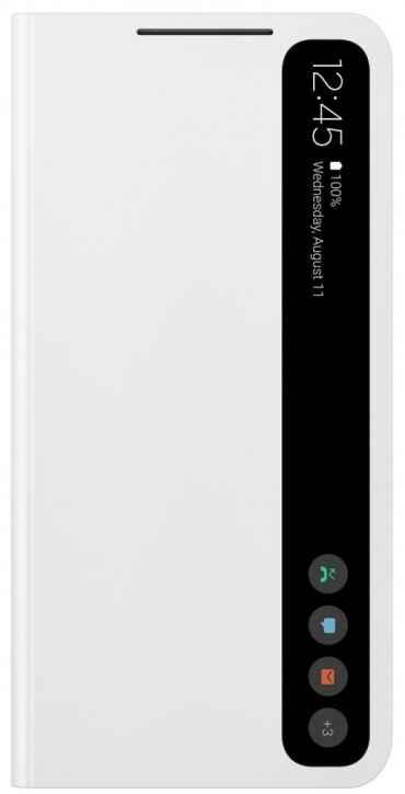 Оригинальный чехол Smart Clear View Cover Galaxy S21 FE (белый)