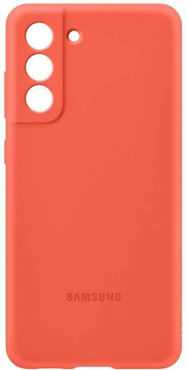 Оригинальный чехол Silicone Cover для Galaxy S21 FE (коралловый)