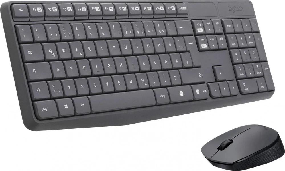 Комплект клавиатура+мышь Logitech MK235 Grey