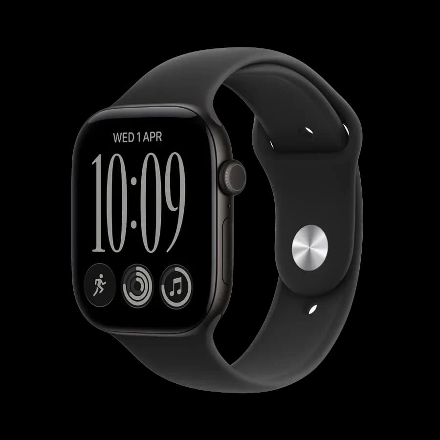 Умные часы Apple Watch Series 12 GPS 42mm Black Aluminium Case with Black Sport Band