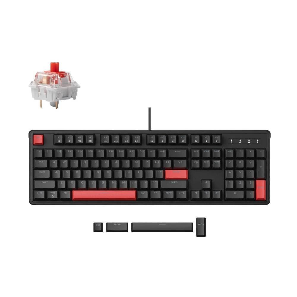 Игровая клавиатура Lemokey X3 104 Key Keychron Red EN/UZ/RU Red Led Черный