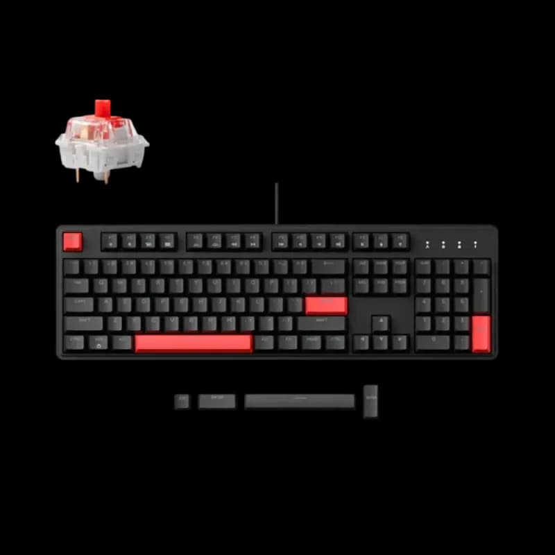 Игровая клавиатура Lemokey X3 104 Key Keychron Brown EN/UZ/RU Red Led Черный