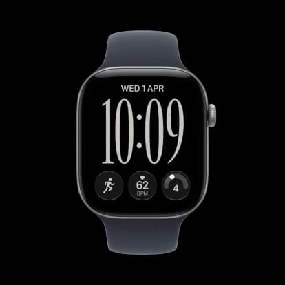 Умные часы Apple Watch Series 12 GPS 42mm Space Grey Aluminium Case with Navy Blue Sport Band