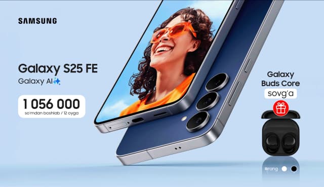 Samsung S25 FE uchun sovg'alar!