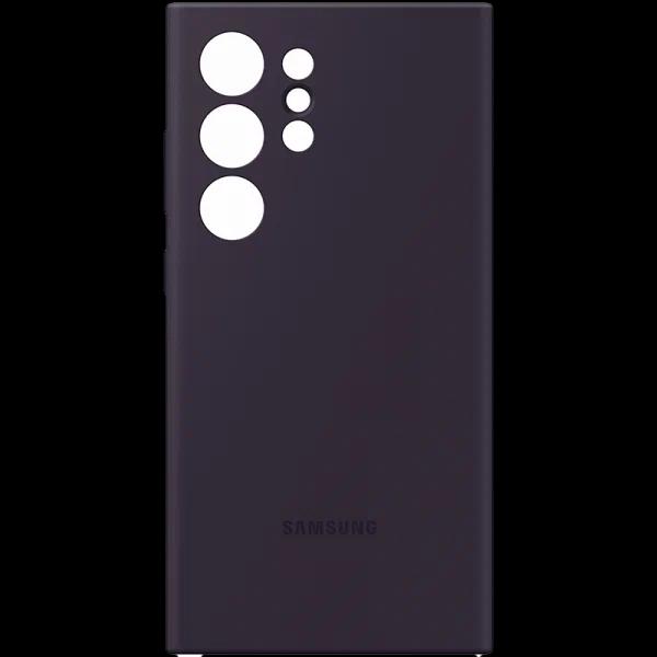 Оригинальный чехол Silicone Case для Galaxy S24 Ultra темно-фиолетовый