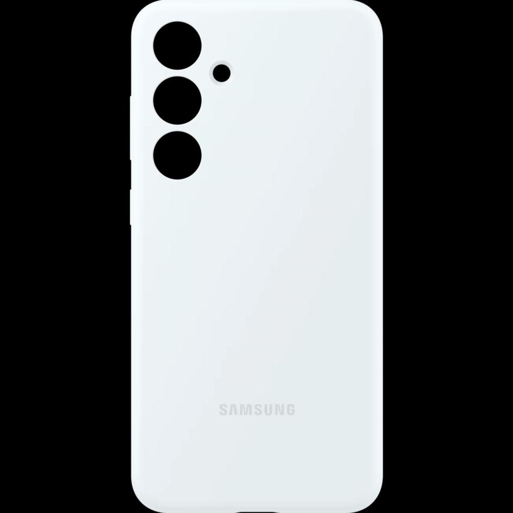 Оригинальный чехол Silicone Case для Galaxy S24+ белый