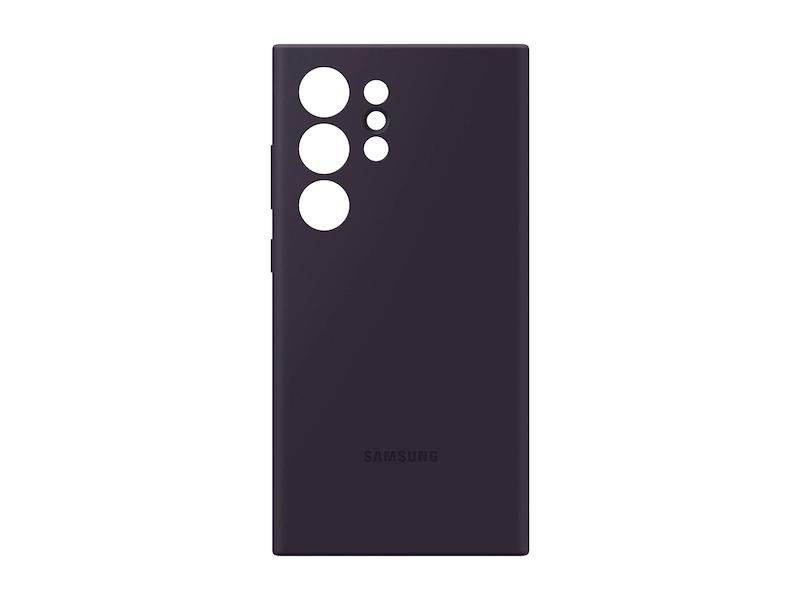 Оригинальный чехол Silicone Case для Galaxy S24 Ultra темно-фиолетовый