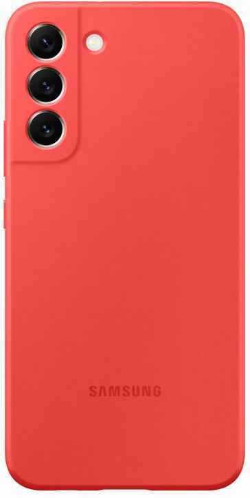 Оригинальный чехол Silicone Cover Galaxy S22+ ярко-красный