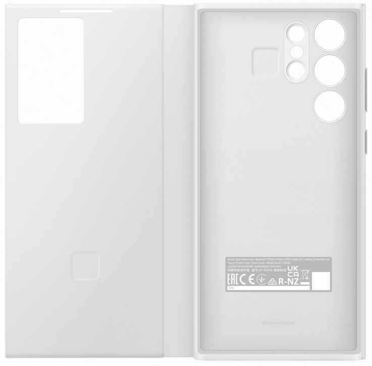 Чехол Smart Clear View Cover S22 Ultra белый (EF-ZS908CWEGRU)