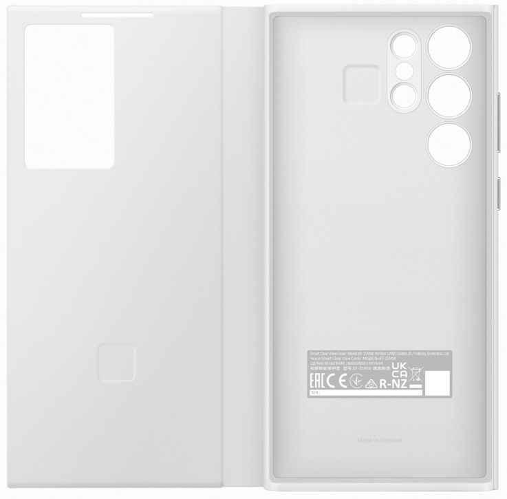 Чехол Smart Clear View Cover S22 Ultra белый (EF-ZS908CWEGRU)