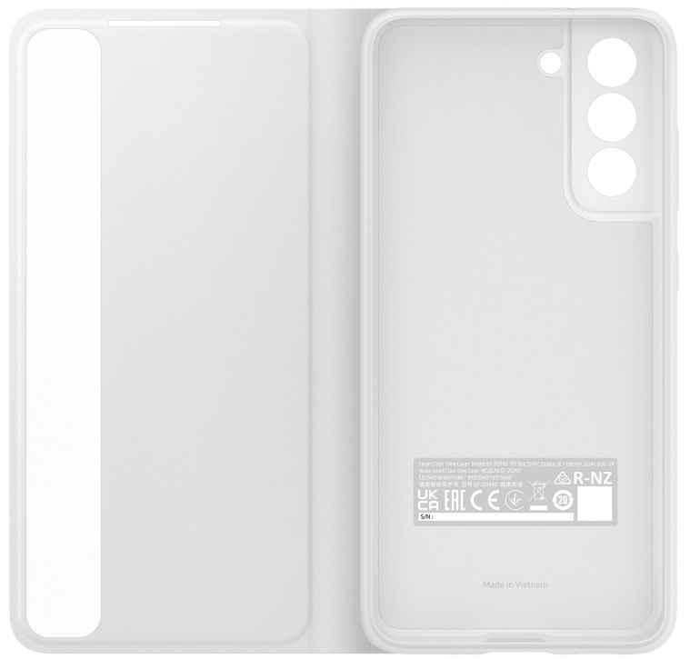 Чехол Smart Clear View Cover S21 FE белый (EF-ZG990CWEGRU)