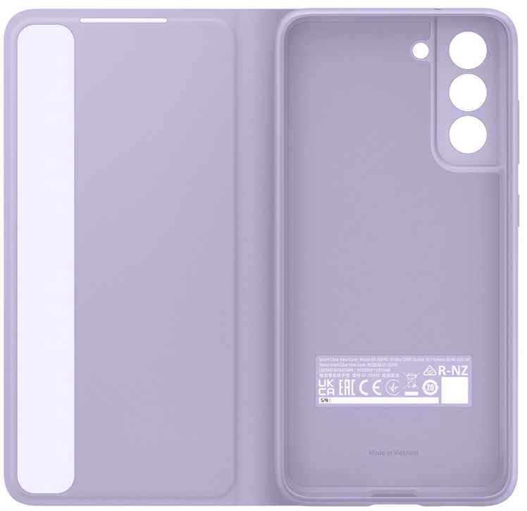 Чехол Smart Clear View Cover S21 FE фиолетовый (EF-ZG990CVEGRU)